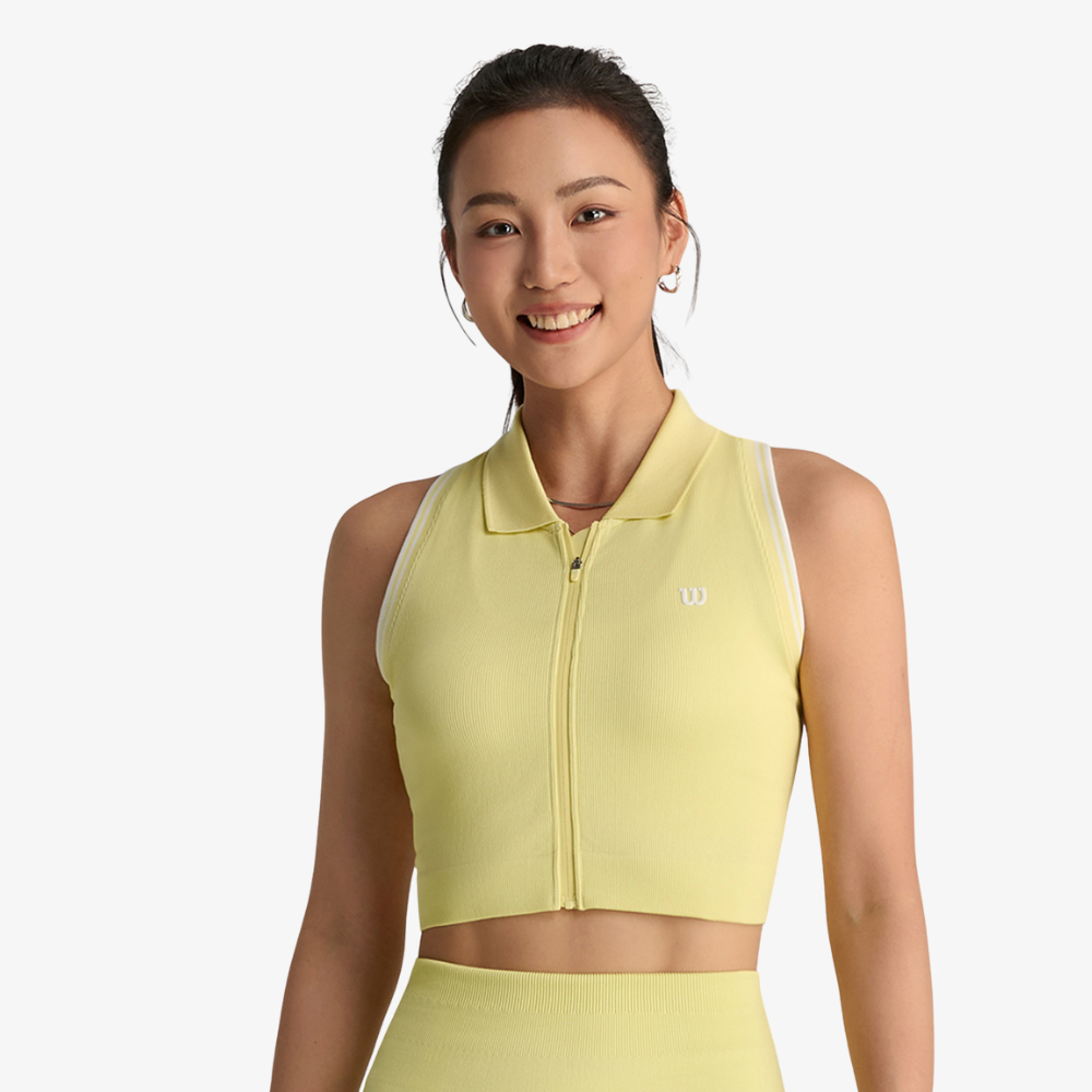 Áo Nữ Thể Thao Wilson Seamless Full-zip Tank Airy Lemonade - Ảnh 6