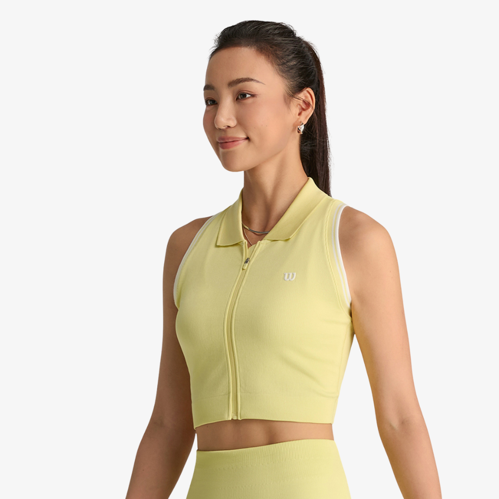 Áo Nữ Thể Thao Wilson Seamless Full-zip Tank Airy Lemonade - Ảnh 5