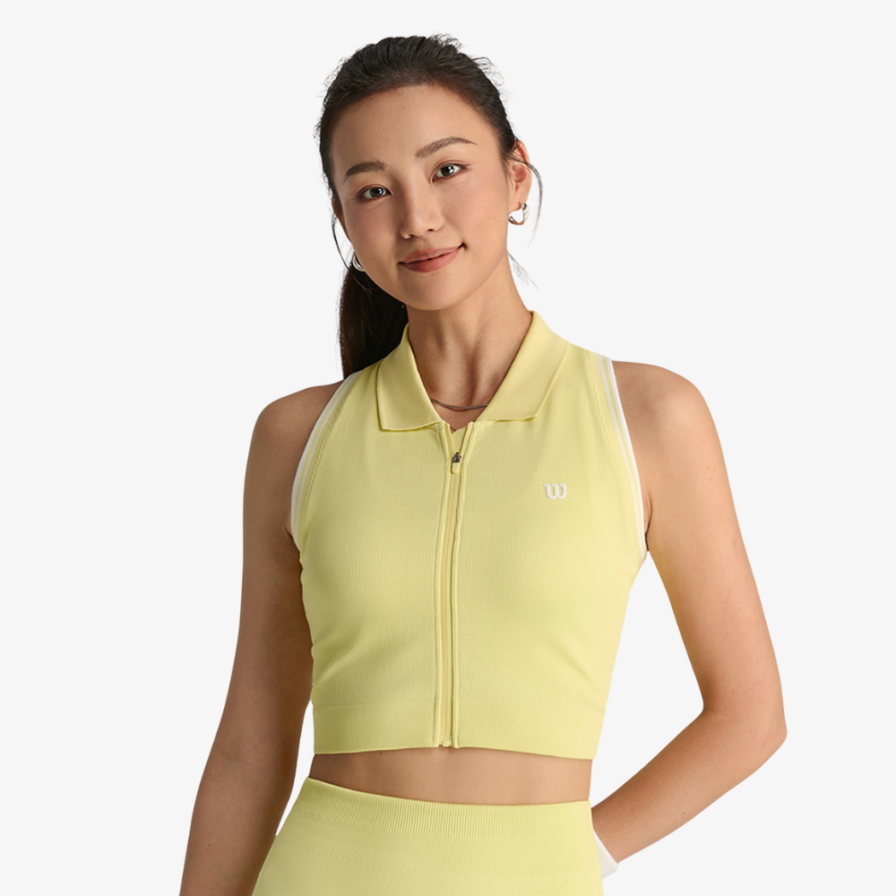 Áo Nữ Thể Thao Wilson Seamless Full-zip Tank Airy Lemonade
