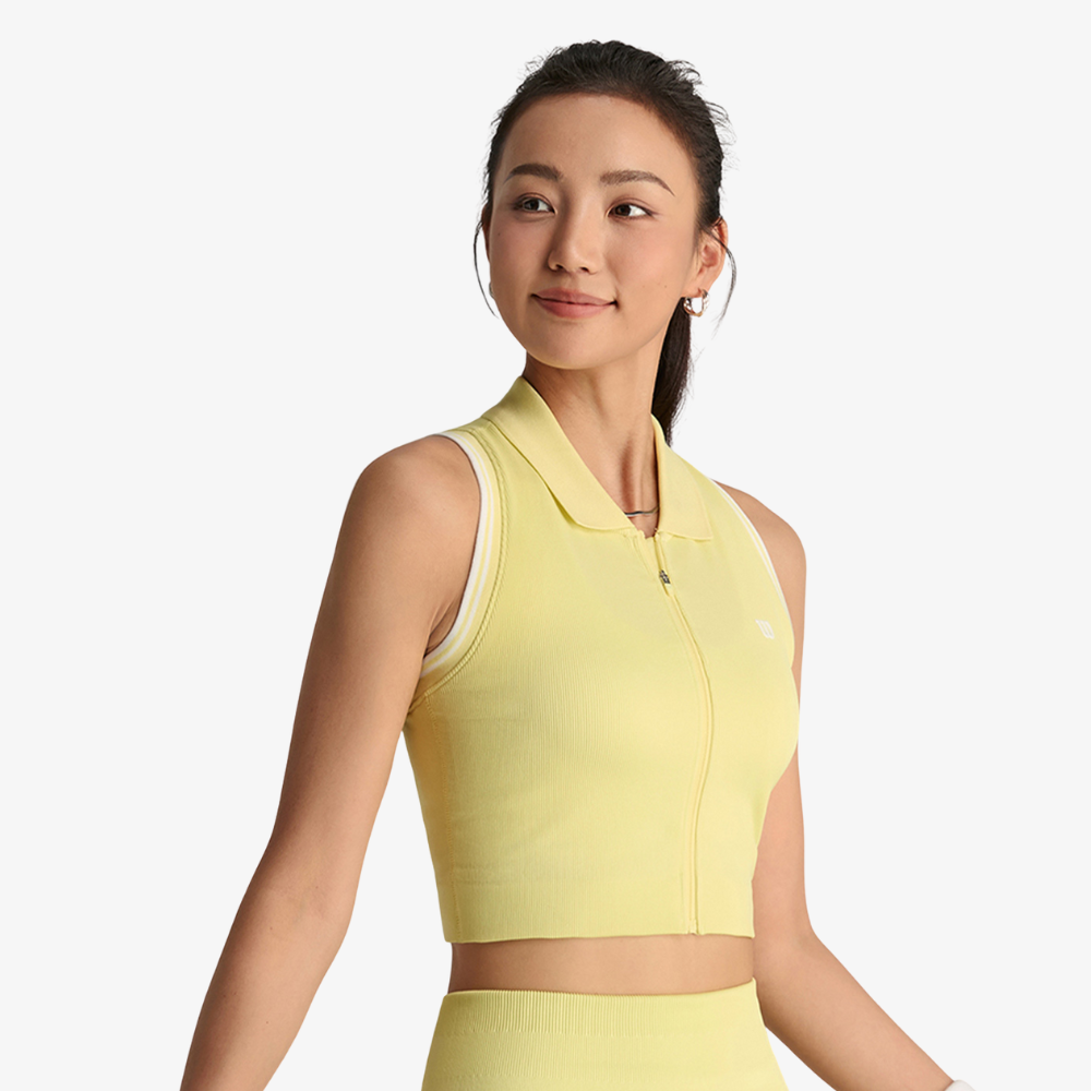 Áo Nữ Thể Thao Wilson Seamless Full-zip Tank Airy Lemonade - Ảnh 2