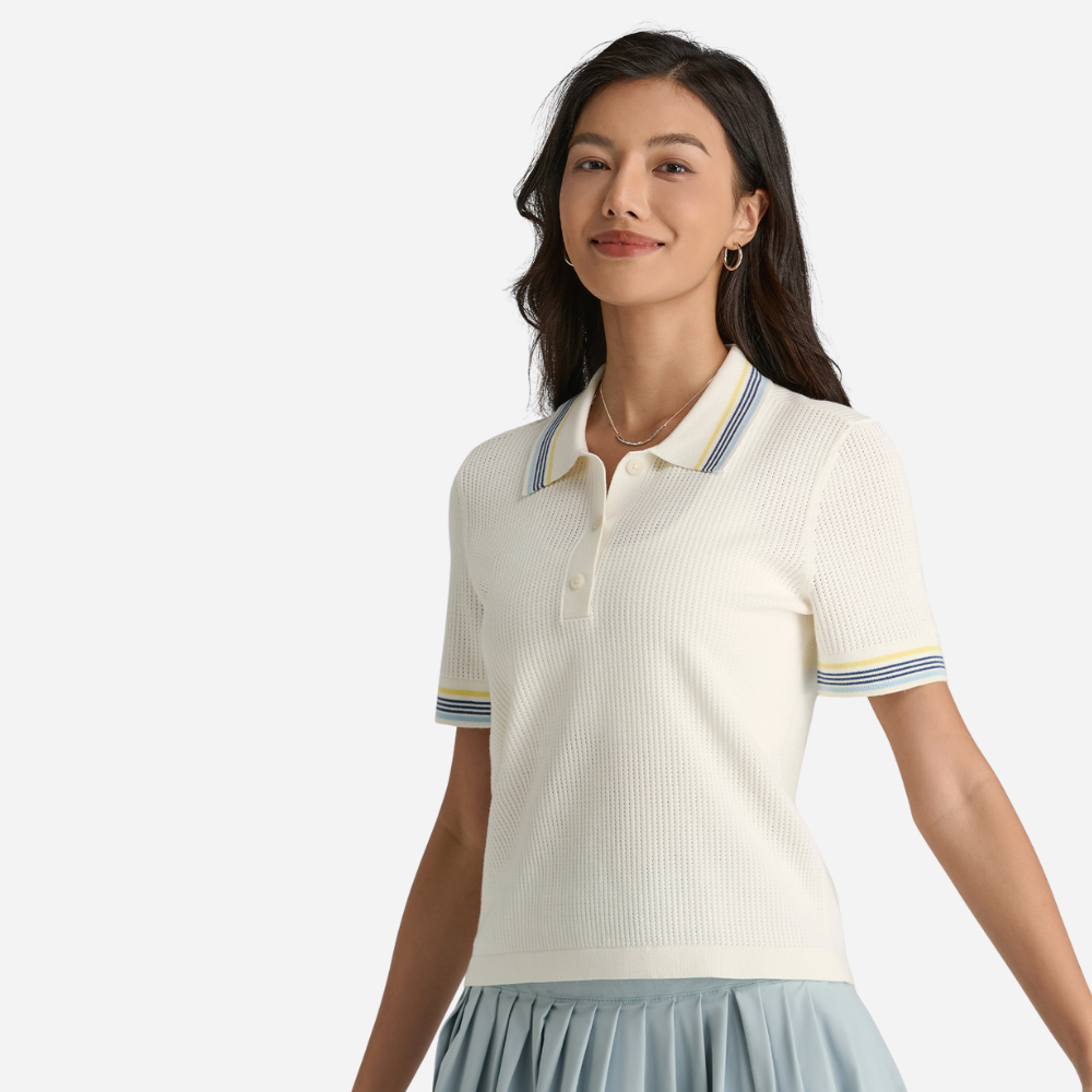 Áo Polo Nữ Wilson Women's Addison Knit Polo Sandrift - Ảnh 2