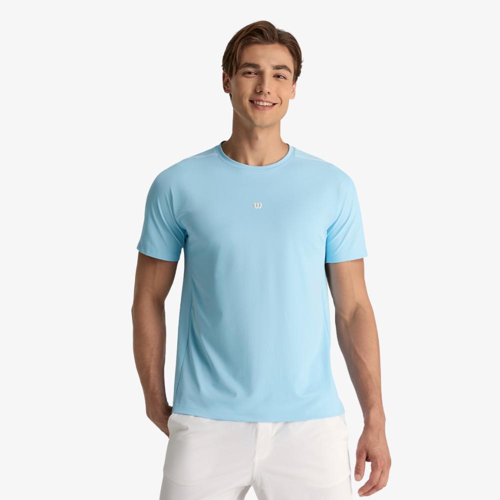 Áo Thun Nam Wilson Daily Court Tee V2 Bright Airy Blue