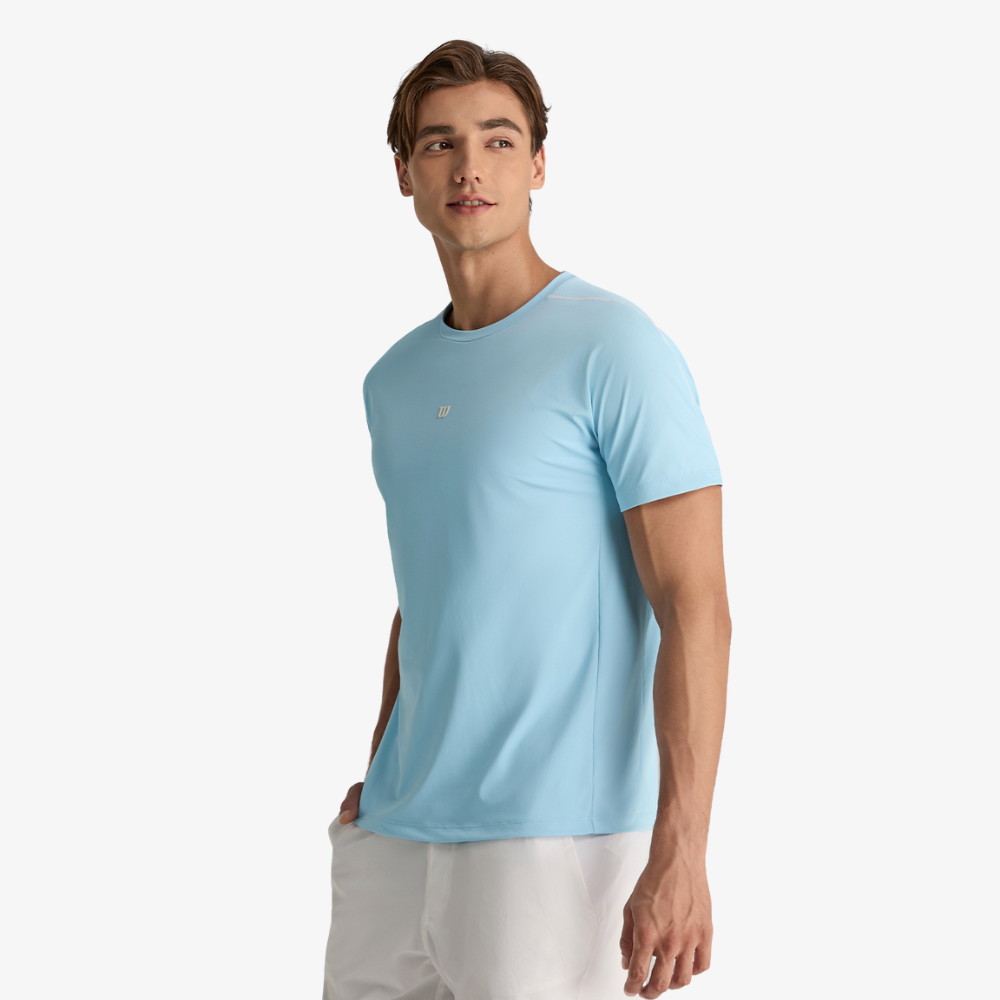 Áo Thun Nam Wilson Daily Court Tee V2 Bright Airy Blue - Ảnh 4