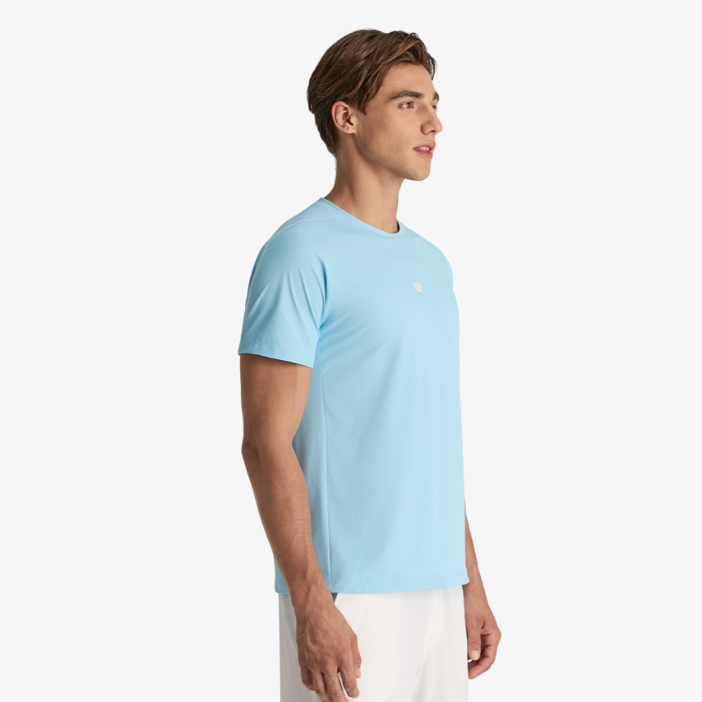 Áo Thun Nam Wilson Daily Court Tee V2 Bright Airy Blue - Ảnh 2