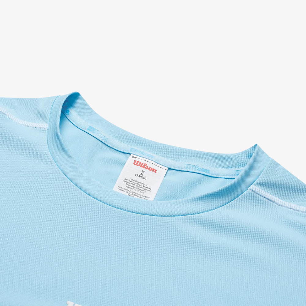 Áo Thun Nam Wilson Daily Court Tee V2 Bright Airy Blue - Ảnh 8
